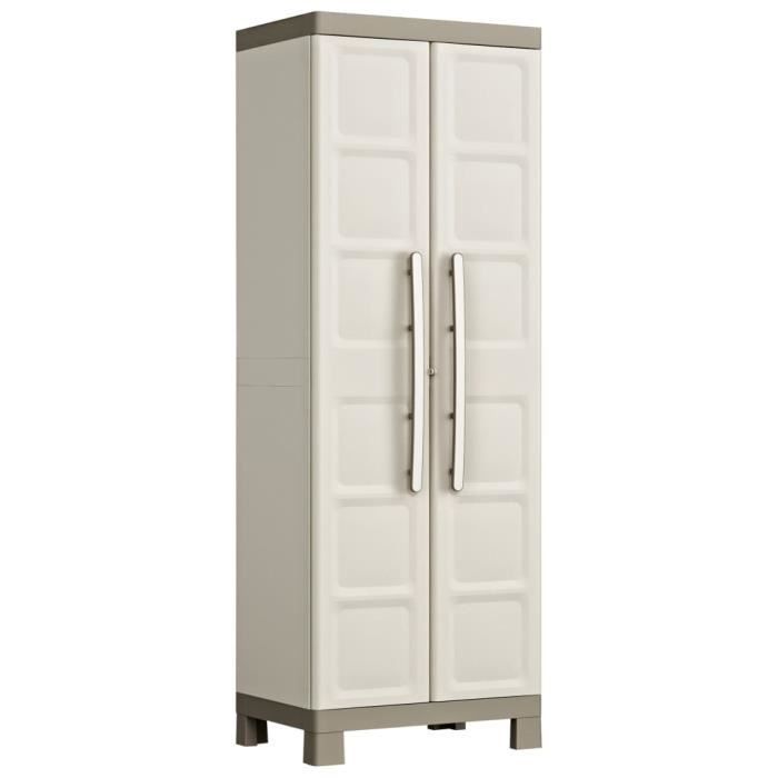Keter Armoire de rangement polyvalente Excellence Beige et taupe 182cm
