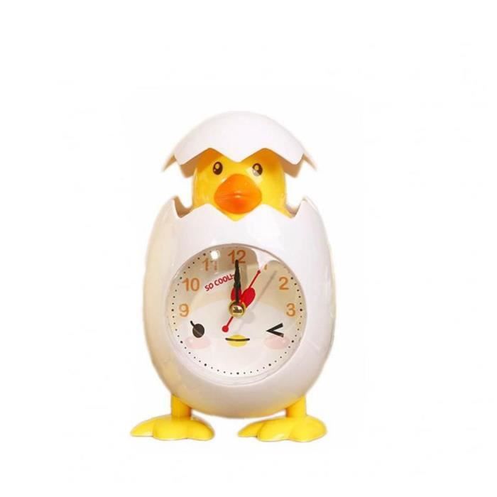 Dessin Anime Poulet œuf Shell Chick Reveil Horloge Etudiant Enfant Chambre De Bureau Ornements Blanc 1 Cdiscount Maison