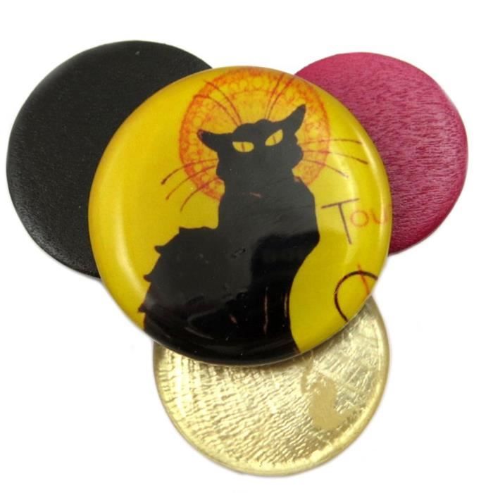 Broche Artisanale Artiste Peintre Chat Noir De Rodolphe Salis 58x50 Mm P69 Multicolore Achat Vente Broche Broche Artisanale Artiste