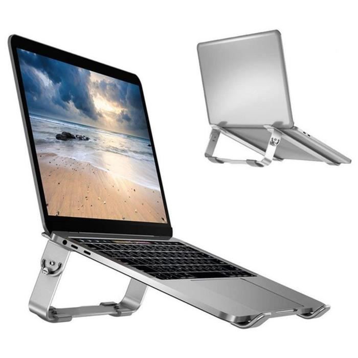 Letouch Support De Bureau Pour Ordinateur Portable En Alliage D Aluminium Pliable Et Reglable Pour Pc Macbook Argent Prix Pas Cher Cdiscount