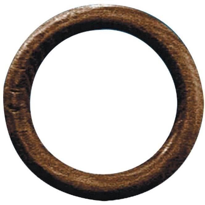 Anneau - Lot de 10 - noyer - D: 70 mm - pour tringle D: 35 mm