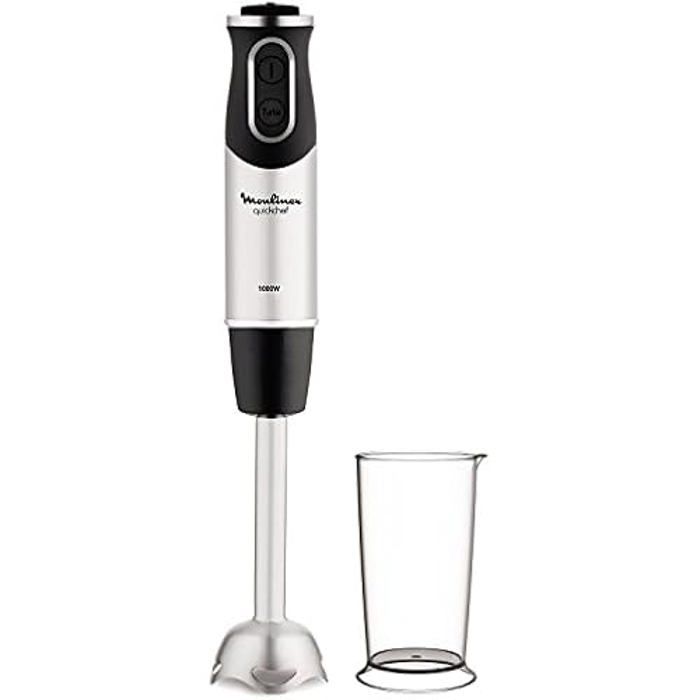 Mixeur Plongeant MOULINEX DD65A810 – Électrique 1000W, 10 Vitesses, Acier Inoxydable