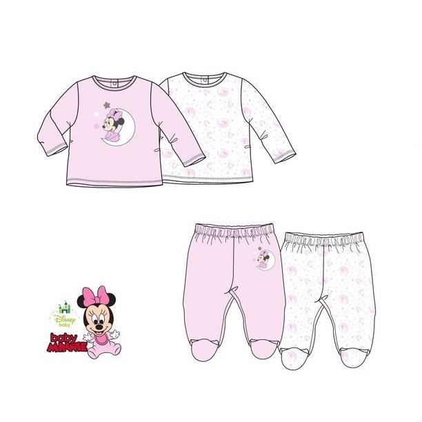 Lot De 2 Pyjamas Bebe Fille Minnie Layette Cadeau Naissance Trousseau Rose Cdiscount Pret A Porter