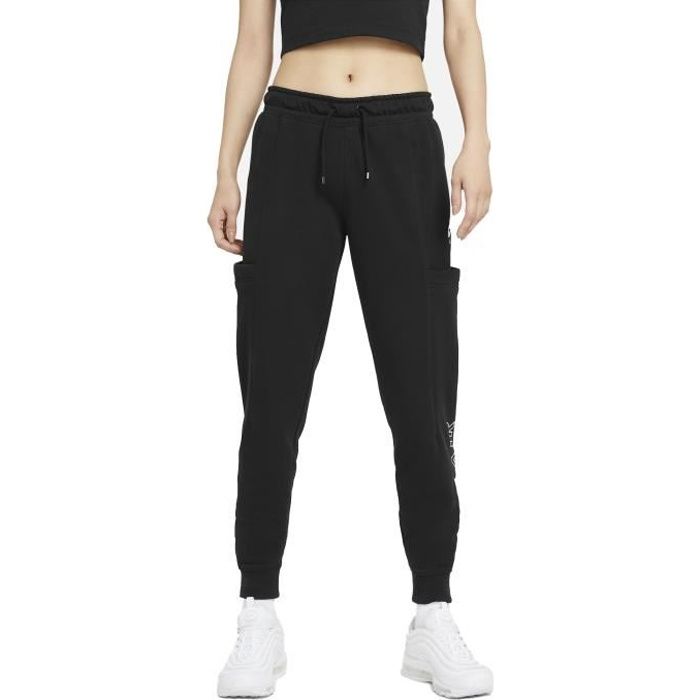 Pantalon de survêtement Nike Air Fleece - Femme - Noir - Fitness - Taille élastique avec cordon de serrage