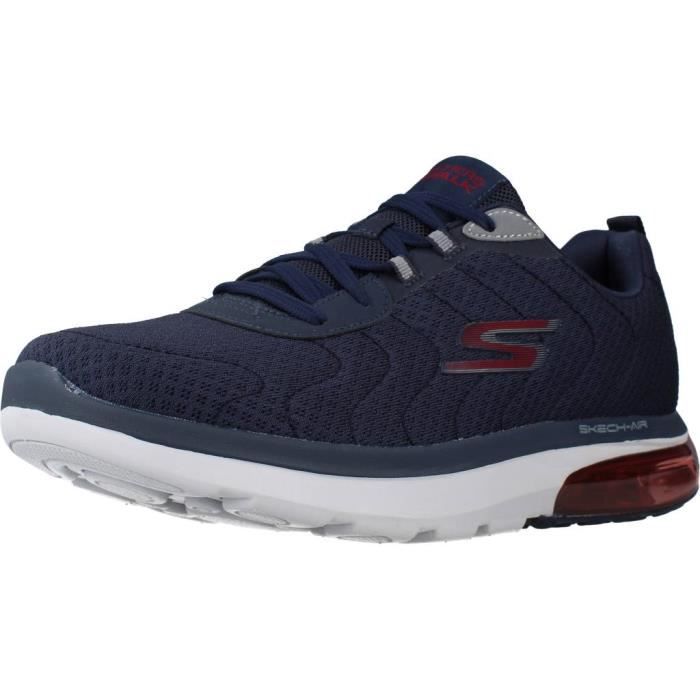 Skechers Basket Homme - SKECHERS - 113189 Bleu - Lacets - Textile - Semelle Gomme