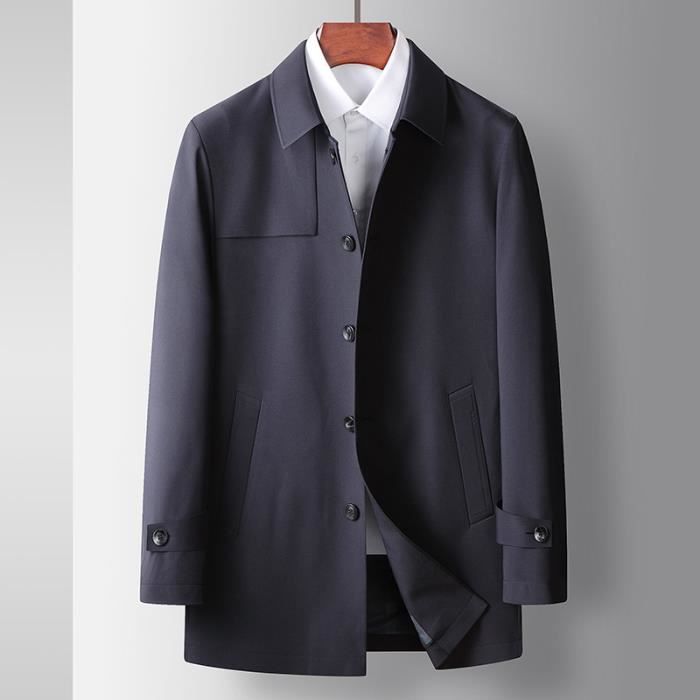 ZDJSWJ - Veste Homme Coupe-Vent Légère à Col Rabattu, Slim Et Décontractée - Printemps/Automne