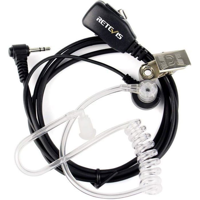 Retevis Rt45 Retevis EAM101 RT45 Talkie Walkie Écouteurs, 1 Pin 2,5mm, Casque ...