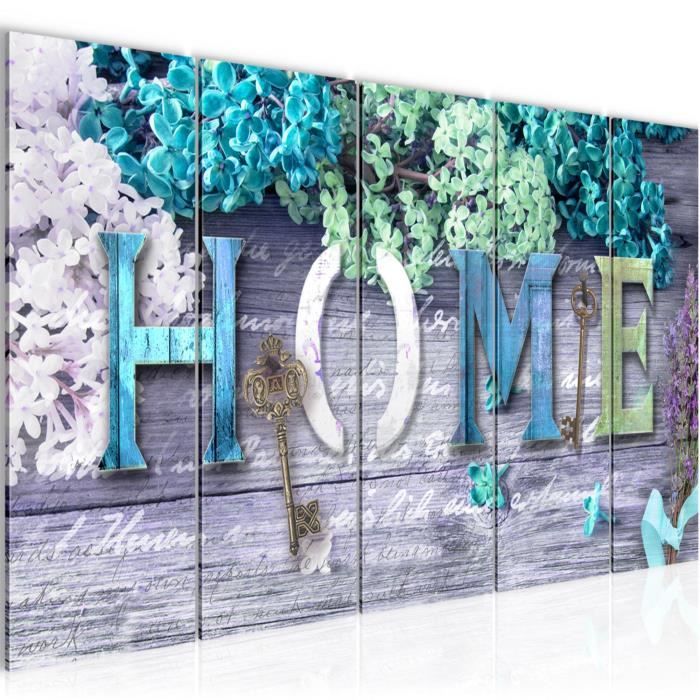 Tableau Décoration Murale 100x40 cm Runa art 208912c Fleurs de Coquelicots - 1 Panneau Deco Toile Prêt à Accrocher - Rouge - Maison
