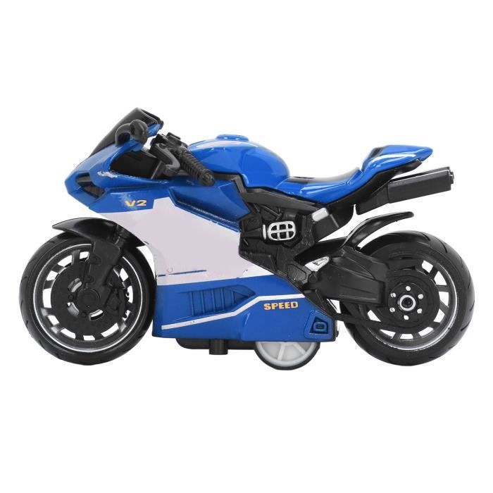 Jouet Moto Miniature En Alliage - Modèle Bleu Cool - Décoration Ou Jouet Pour Enfants - Cadeau Anniversaire