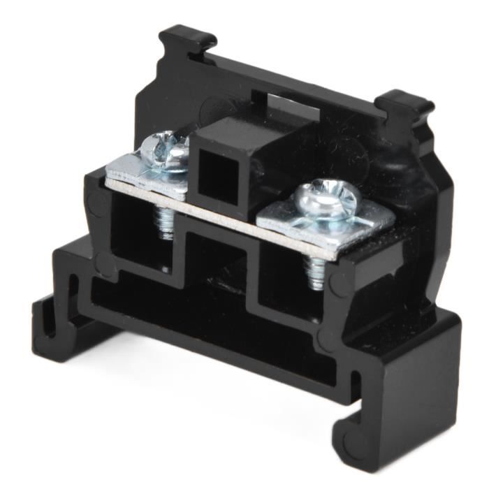 Bornier Porte-fusible UK5 Pour Rail DIN - 6,3 A, 800 V, 10 Pièces (noir) - Nylon PA66, Connexion Vis