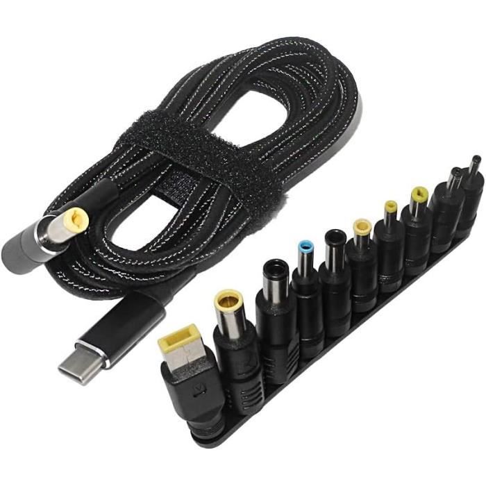 Connecteur DC 7909 Mâle à Angle Droit – Adaptateur Secteur Pour Ordinateur Portable – Noir, Compact