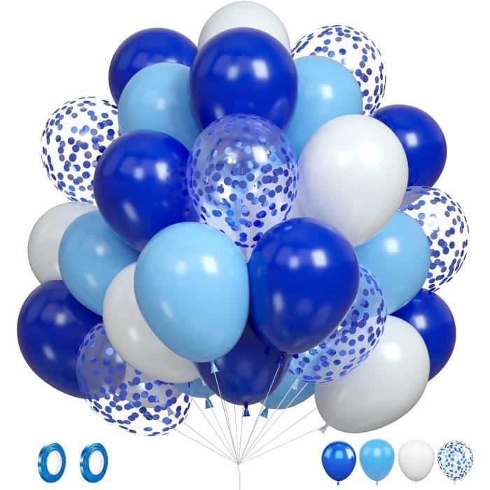 50 Ballons Latex Bleu Clair 12 Pouces (30 Cm) - Pour Hélium Ou Air, Décoration Fête Anniversaire Mariage
