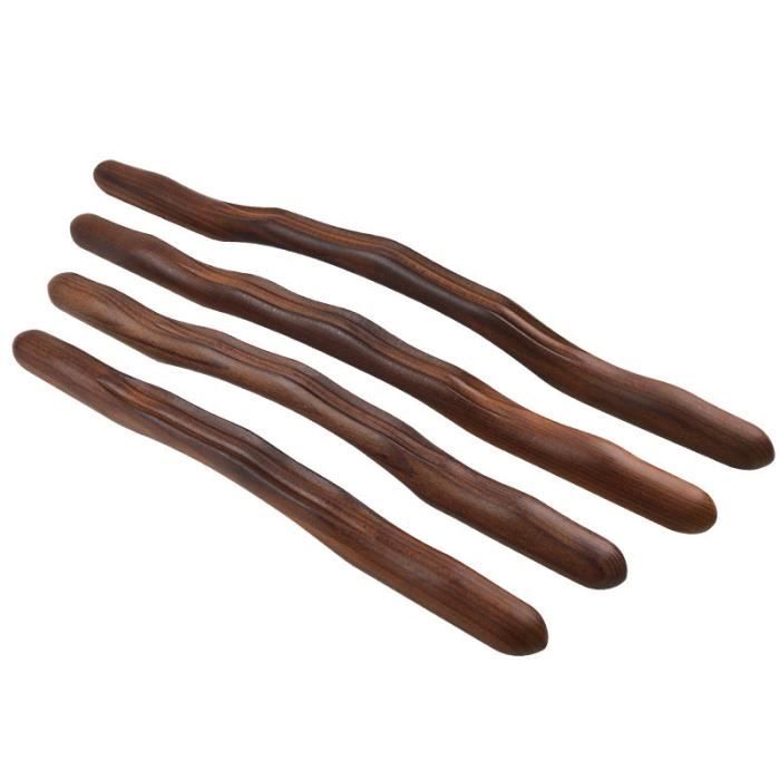 Lot 3 Bâtons Yoga Bois 70cm - Bâton Épaules Ouverture Posture Debout - Correction Bossu & Alignement Dos - Accessoire Yoga & Pilates