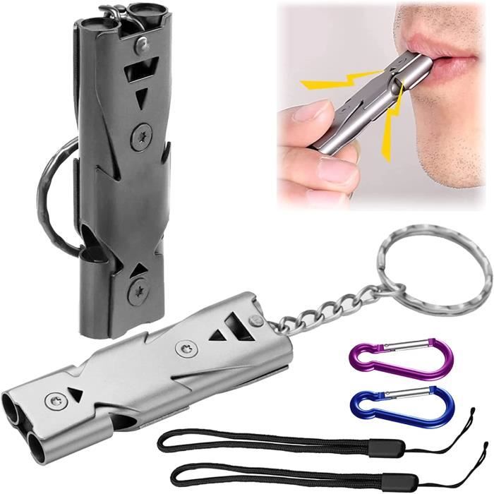Lot De 6 Sifflets De Sécurité En Alliage D'aluminium – Porte-clés Pour Randonnée, Camping, Survie - 6