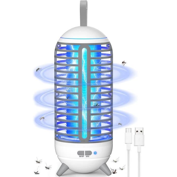 Lampe Anti Moustique, 2 En 1 Tue Mouche Electrique 10W 2000V Uv, Ipx5 Étanche, Anti Insectes