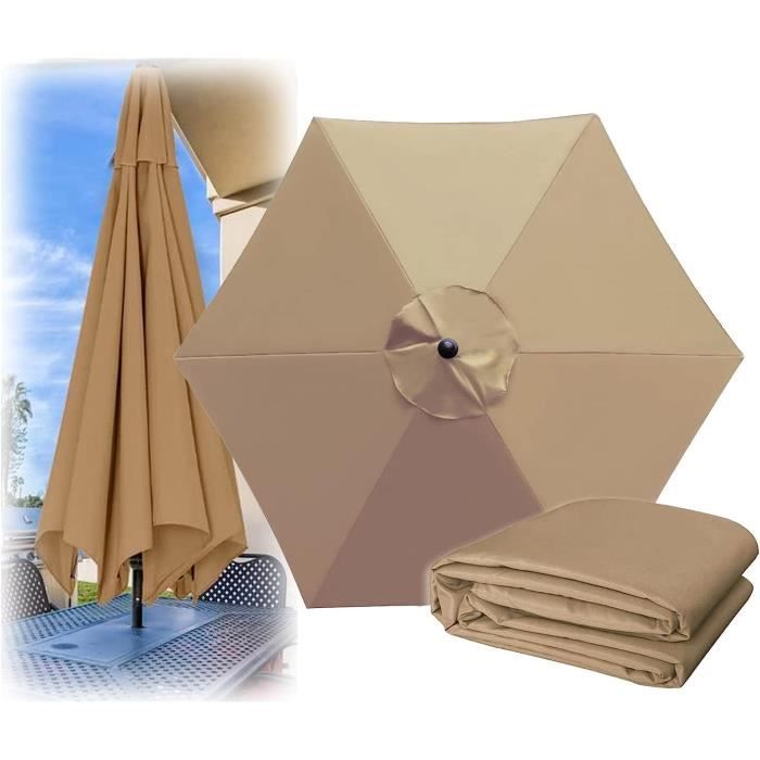 Auvent De Rechange Pour Parasol (200/270/300cm/6 Bras/8 Bras) Toile De