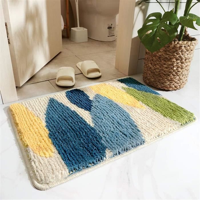 Tapis D'Entrée Lavable 50x80 Cm Motif Papillon - Antidérapant Pour Intérieur, Cuisine, Balcon - Surface Douce Sans Poils - 4