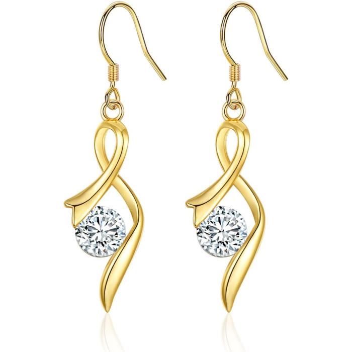 Clous D Oreilles Argent Zircone 2 Pierres Jaune Plaque Or Perle D Eau Douce 2 Perles 5 5 Mm 611852