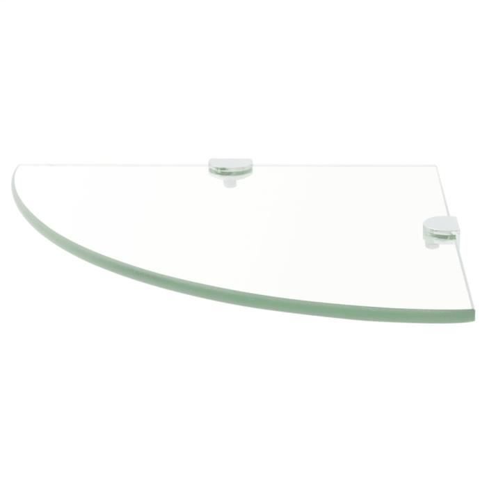 Étagère Murale 25X25Cm Étagère D'Angle En Verre, Étagère Murale Pour