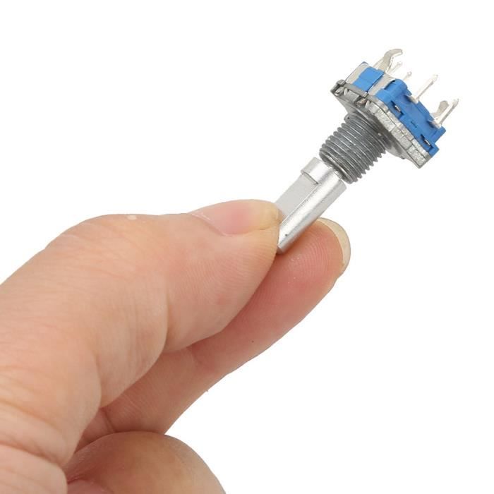 sourcing map 360 Degré Rotatif Encodeur Interrupteur Digital EC11 7 Broche 20mm D-Arbre 5Pcs