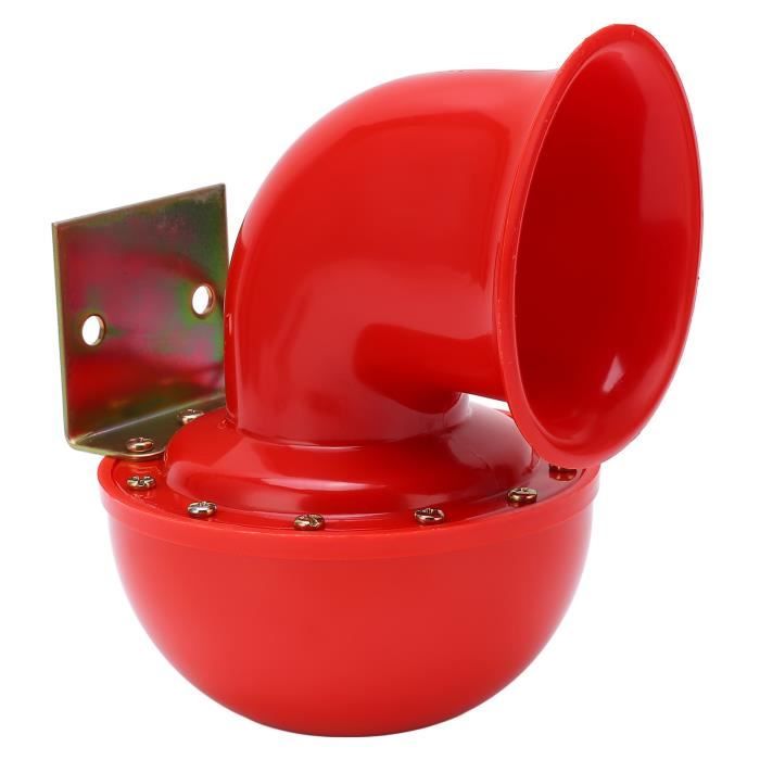 Klaxon à Air 180 DB Universel - 12V/24V, Rouge ABS - Pour Camion, Voiture, Moto, Bateau - Installation Facile