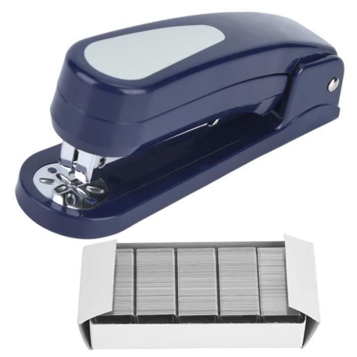 Agrafeuse Plate Novus B10FC Bleue - Agrafe 20 Feuilles, Idéale Bureau & Voyage