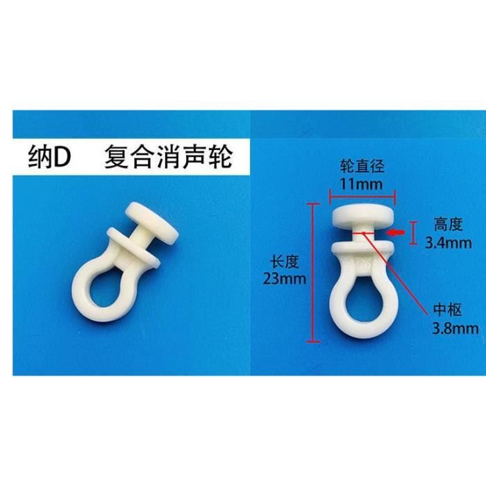 Cyclingcolors 2 Embouts Rail Tringle à Rideaux 24x16mm Polyamide Blanc - Accessoire Jonction