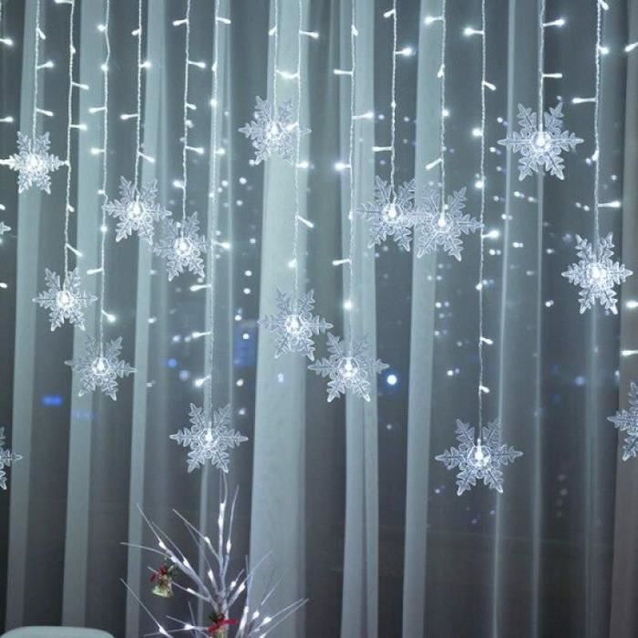 AIOOOO28764-guirlande de noel-Rideau lumineux flocon de neige