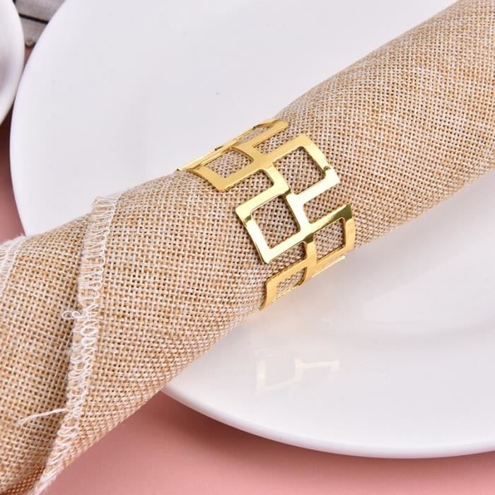 ROND DE SERVIETTE ,goldAnneaux de Serviette de table or argent, 1