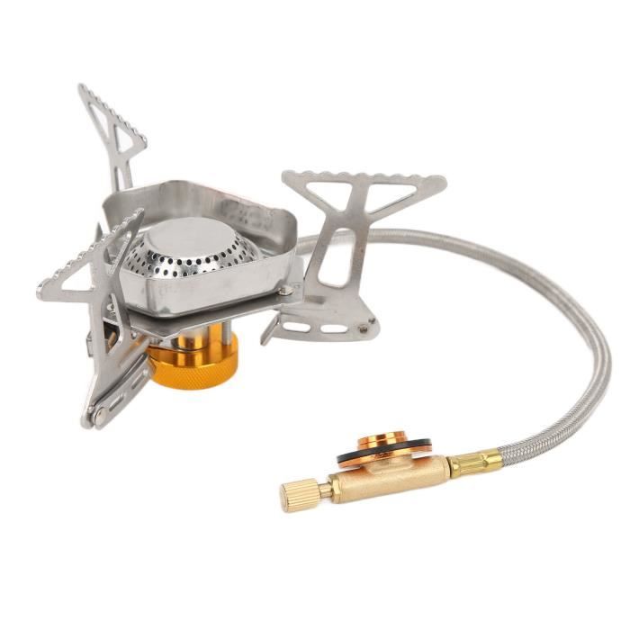 Chauffage Et Réchaud De Camping 2 En 1 Portable - Acier Inoxydable, Réglable - Pour Tente, Pique-nique, Extérieur