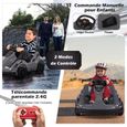 DREAMADE Go-Kart à Pédales pour Enfants avec télécommande 2,4G, Voiture à Pédales 6V avec Sons, Musique, Port USB, Cadeau Noël, Noir-1