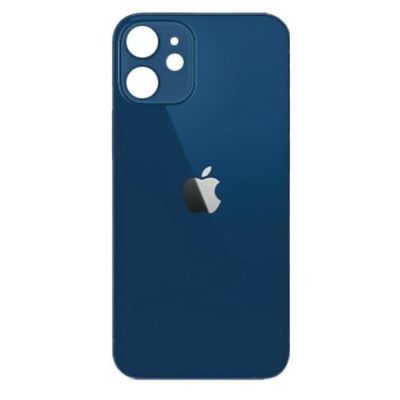 Vitre Arrière IPhone 12 Rouge - Coque De Remplacement, Grand Trou Pour Logo