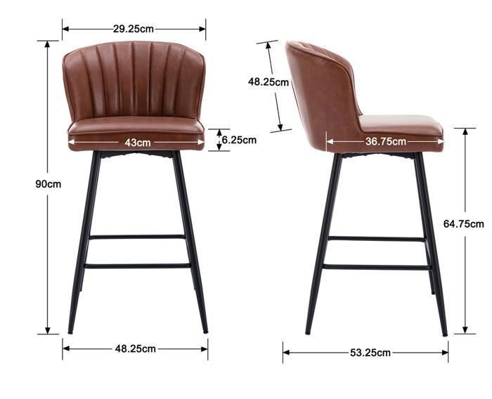 Wahson Tabouret De Bar En Velours, Chaise De Bar Lot De 2 Chaise Haute Cuisine En Velour