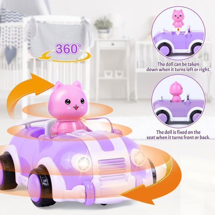 Voiture Télécommandée Pour Enfants Dès 3 Ans,Voiture Rc Avec Lumières Et Musique,Jouet Pour Voiture Télécommandée Pour Enfants Dès 3 Ans,Voiture Rc Avec Lumières Et Musique,Jouet Pour