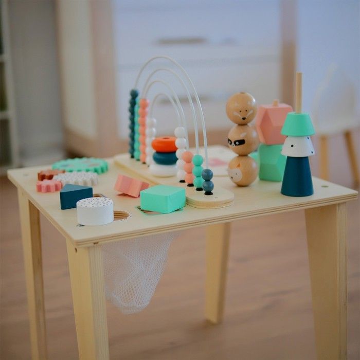 Ensemble Coiffure Bois Montessori 11 Accessoires - Jouet Enfant Dès 3 Ans Wuddis FSC Set Barbier Enfant Bois