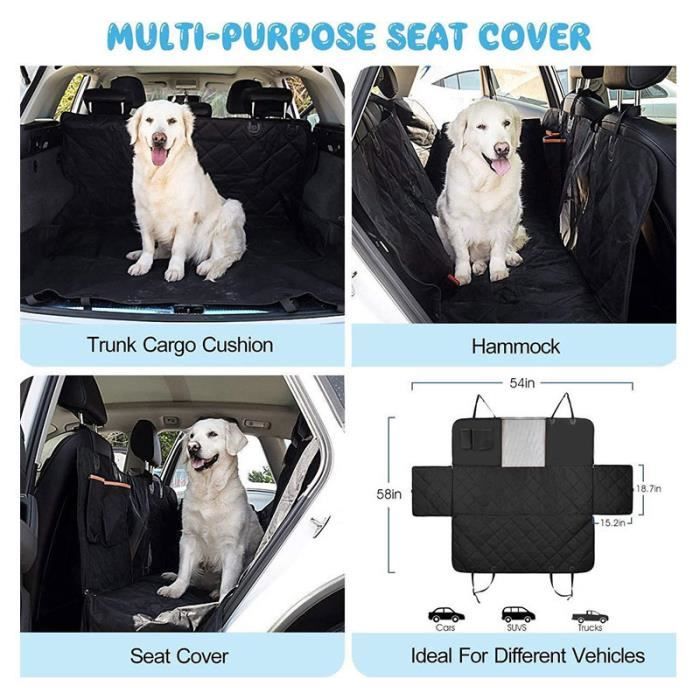 Housse de protection de siège de voiture pour chien - ABC chiens