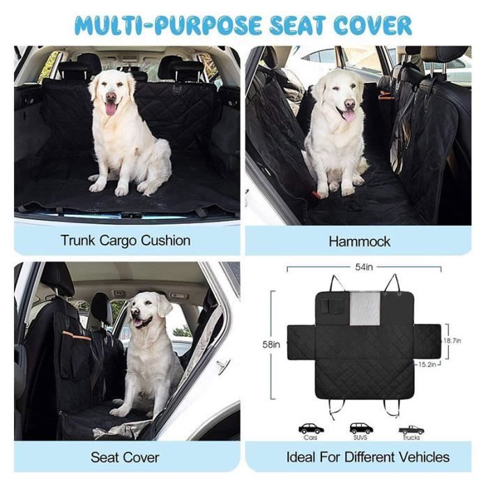 Housse De Siège Auto Pour Chien BMW X5 G05 (2018+) – Imperméable Oxford 600D, Antidérapante, Avec Poche - 4