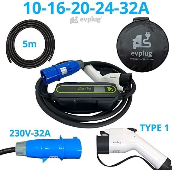 EV Chargeur 5M -3.5KW-16A-IEC 62196-2 Type 2-Câble de Charge Voiture  Electrique Portable Courant Commutable chargeur EV - Cdiscount Auto