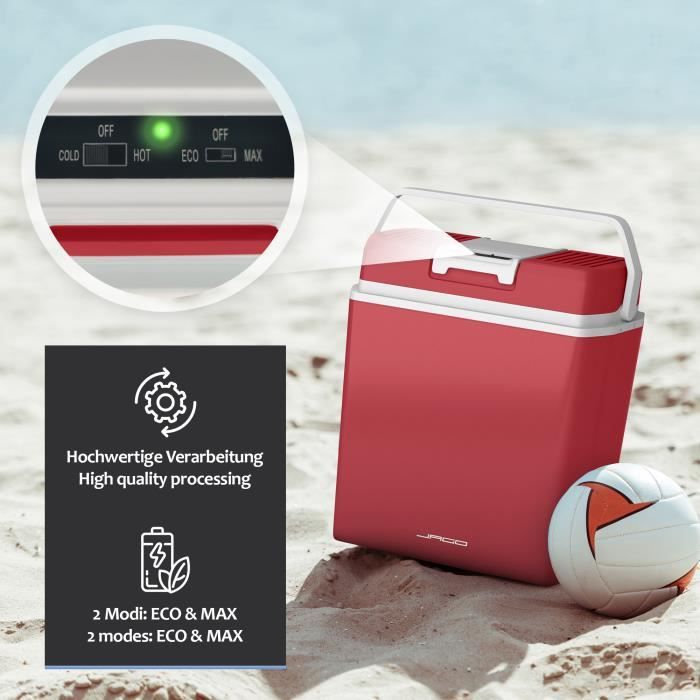 Glacière Rigide 20L Portable - Sans Électricité, Poignée Et Ceinture, Idéale Camping