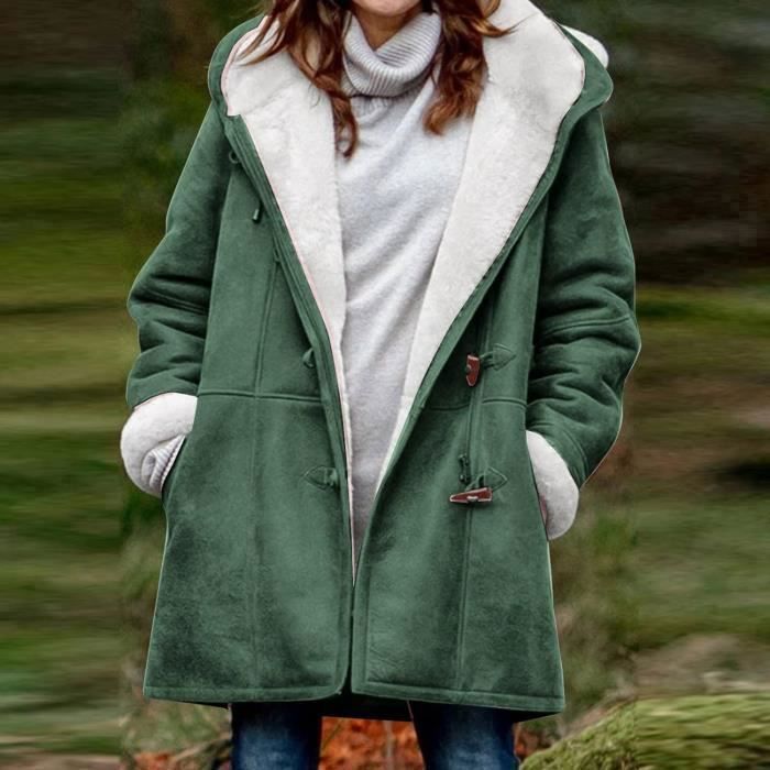 BLOUSON PERFECTO BOMBER Manteau Femme Hiver Avec Poche Couleur Uni Polaire Grande Taille Outdoor Regular Veste Mode Vert Vert Cdiscount Pret a Porter