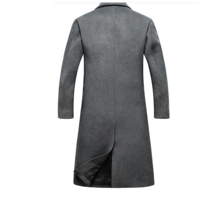 Manteau Long Homme en Laine Gris Style Elegant et Chaud Gris Gris Cdiscount Pret a Porter