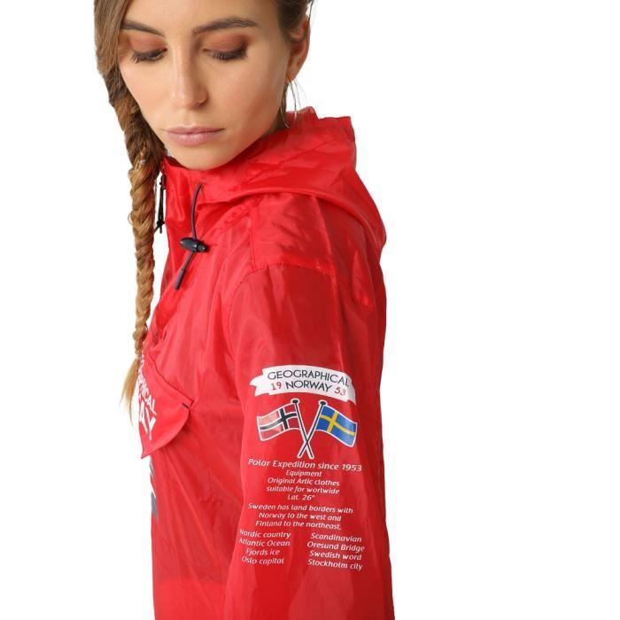 Coupe vent GEOGRAPHICAL NORWAY BRESTRouge Femme Multisport