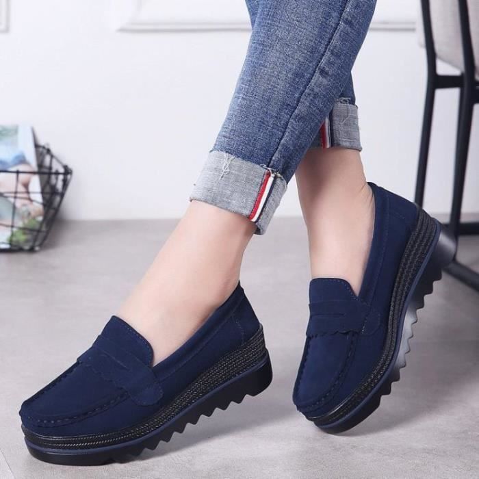 Mocassin compense femme 2025