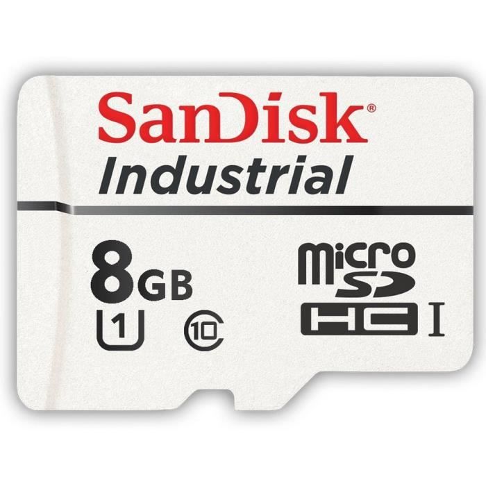 Sandisk Industrial micro SD SDHC 8Go 8 Go Class 10 UHS-I TF Flash Carte  Mémoire - Cdiscount Appareil Photo