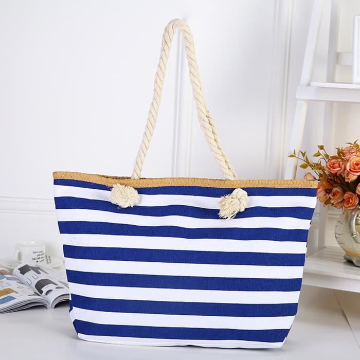 Sac Plage Toile 52x36cm Imperméable - Grande Capacité Voyage Fitness Piscine Vert