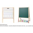Tableau en bois pour enfants - Vert - 57 x 55 x 148 cm - Magnétique - Marqueurs + craie-2