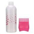Flacon de teinture pour cheveux Shampooing Flacon applicateur de colorant pour cheveux avec peigne 170 ml (Rose hygiene blouse-2