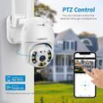 PTZ Camera Surveillance WiFi exterieure sans Fil, DEATTI Camera IP WiFi, Audio Bidirectionnel, Détecteur de Mouvement, Vision-2