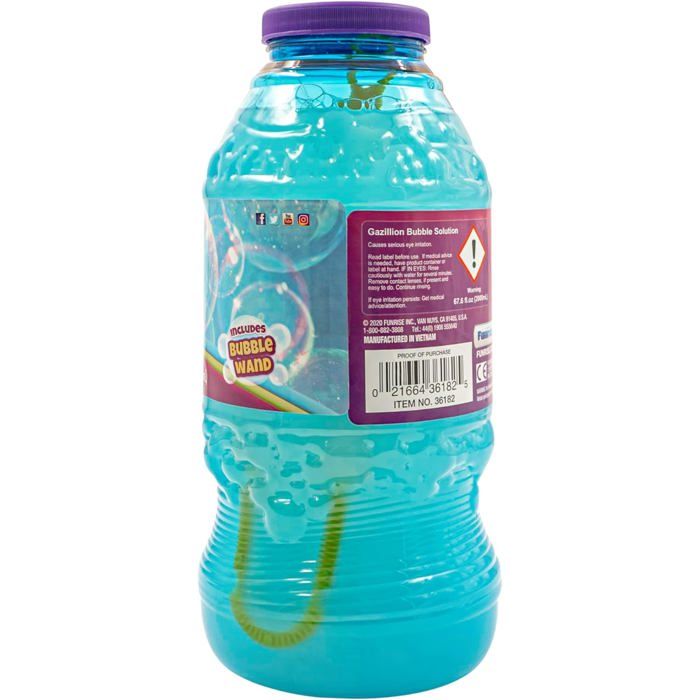 Sparabolle Di Sapone Baguette Bulles Géantes Gazillion - 2L Solution Sparabolle Di Sapone Baguette Bulles Géantes Gazillion - 2L Solution