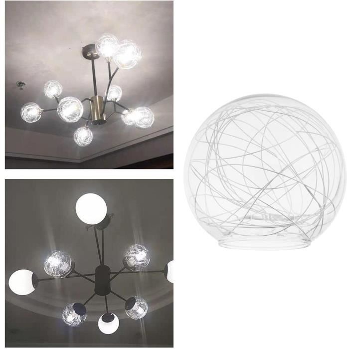 Globe En Verre Transparent Pour Abat-jour - Diamètre 15 Cm (5.9") - Pour Lustres, Appliques Et Plafonniers